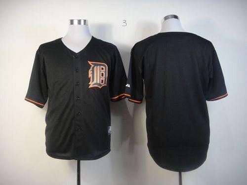 Tigers Blank Black Fashion Stitched Jersey