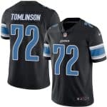 Lions #72 Laken Tomlinson Black Stitched Limited Rush Nike Jersey