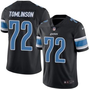 Lions #72 Laken Tomlinson Black Stitched Limited Rush Nike Jersey