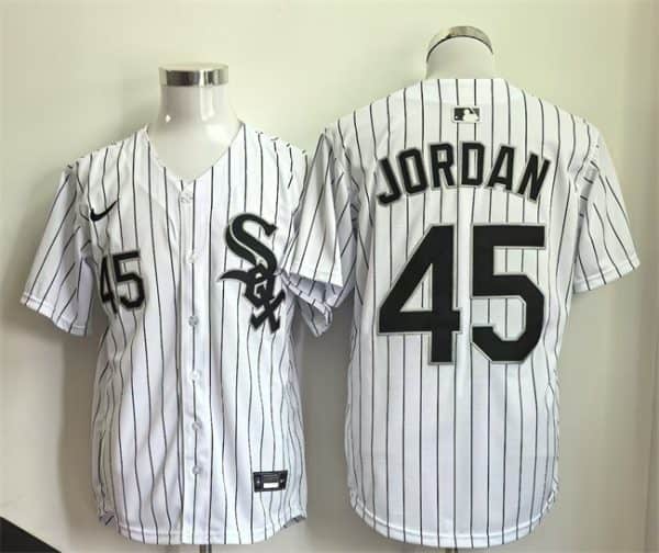 Chicago White Sox #45 Michael Jordan White Limited Stitched Jersey