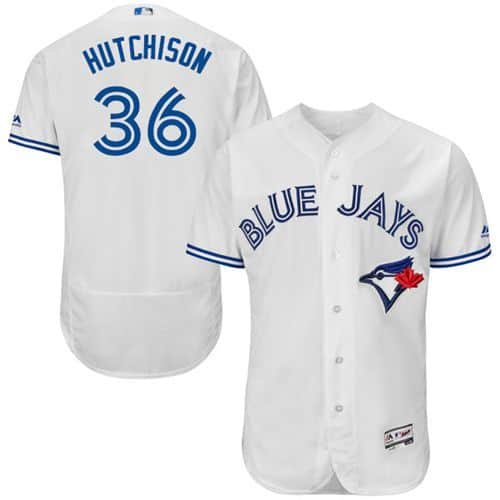 Blue Jays #36 Drew Hutchison White Flexbase Authentic Collection Stitched Jersey