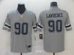 Dallas Cowboys #90 Demarcus Lawrence Gray Inverted Legend Stitched Jersey