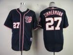 Nationals #27 Jordan Zimmermann Navy Blue Cool Base Stitched Jersey