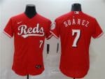 Cincinnati Reds #7 Eugenio Su¨¢rez Reds Flex Base Stitched Jersey