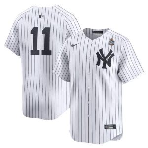 New York Yankees #11 Anthony Volpe White 2024 World Series Home Limited Stitched Jersey