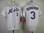 Mets #3 Curtis Granderson White Alternate Cool Base Stitched Jersey