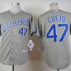 Royals #47 Johnny Cueto Grey Cool Base Stitched Jersey