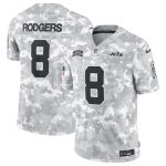 New York Jets #8 Aaron Rodgers Arctic Camo 2024 F.U.S.E. Salute To Service Limited Stitched Jersey
