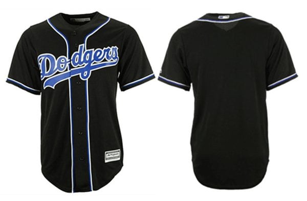 Los Angeles Dodgers Black Custom Stitched MLB Jersey