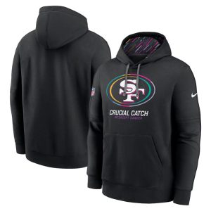 San Francisco 49ers Black 2024 Crucial Catch Club Pullover Hoodie