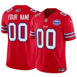Buffalo Bills Custom Red 2025 F.U.S.E. With Farewell Patch Vapor Untouchable Limited Stitched Jersey