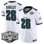Philadelphia Eagles #26 Saquon Barkley White 2024 New NFC East Champions F.U.S.E. Vapor Untouchable Limited Stitched Jersey