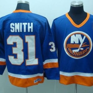 Islanders #31 Billy Smith Stitched Baby Blue CCM Throwback Jersey