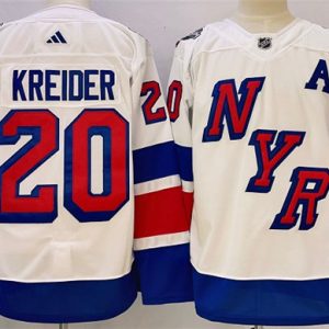 New York Rangers #20 Chris Kreider White 2023-2024 Stadium Series Stitched Jersey