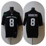 New York Jets #8 Aaron Rodgers 2023 F.U.S.E. Black Vapor Untouchable Limited Stitched Jersey