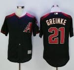 Diamondbacks #21 Zack Greinke Black Brick New Cool Base Stitched Jersey