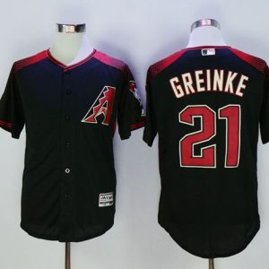 Diamondbacks #21 Zack Greinke Black Brick New Cool Base Stitched Jersey