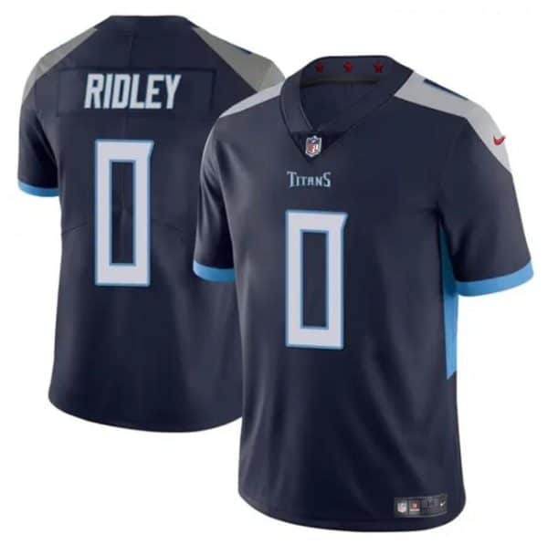 Tennessee Titans #0 Calvin Ridley Navy Vapor Limited Stitched Jersey