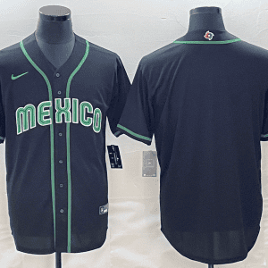 Mexico Blank 2023 Black World With Patch Classic Stitched Jersey