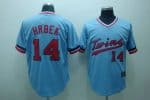Twins #14 Kent Hrbek Stitched Light Blue Cooperstown Throwback Jersey
