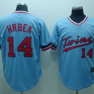Twins #14 Kent Hrbek Stitched Light Blue Cooperstown Throwback Jersey