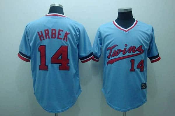 Twins #14 Kent Hrbek Stitched Light Blue Cooperstown Throwback Jersey