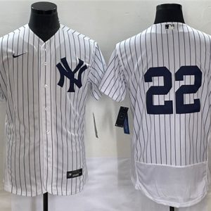 New York Yankees #22 Harrison Bader White Flex Base Stitched Jersey