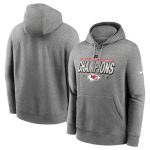 Kansas City Chiefs Heather Gray 2024 AFC Champions Locker Room Trophy Pullover Hoodie