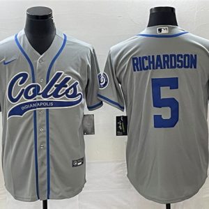 Indianapolis Colts #5 Anthony Richardson Gray Cool Base Stitched Jersey