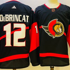 Ottawa Senators #12 Alex DeBrincat Black Stitched Jersey