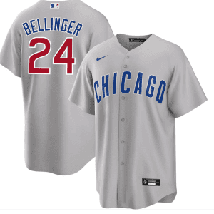 Chicago Cubs #24 Cody Bellinger Grey Cool Base Stitched Jersey
