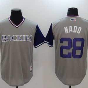 Colorado Rockies #28 Nolan Arenado Grey Stitched Jersey