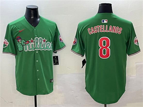Philadelphia Phillies #8 Nick Castellanos Green Phanatic Limited Stitched Jersey
