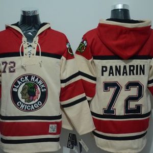 Blackhawks #72 Artemi Panarin Cream Sawyer Hooded Sweatshirt Stitched Jersey