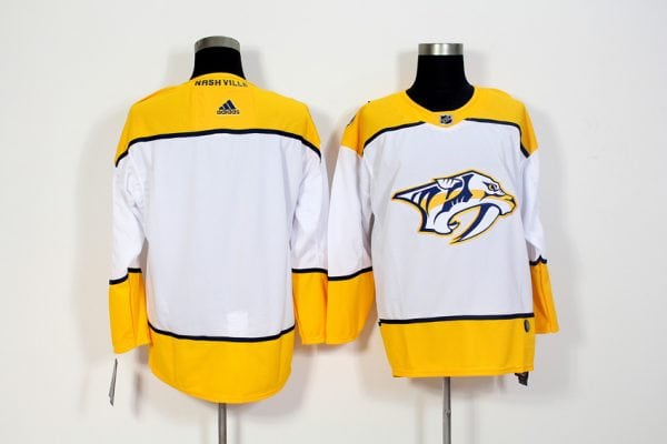 Nashville Predators White Stitched Adidas Jersey