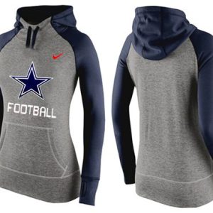 Nike Dallas Cowboys Performance Hoodie Grey Dark Blue_1