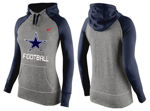 Nike Dallas Cowboys Performance Hoodie Grey Dark Blue_1