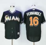 Marlins #16 Jose Fernandez Black New Cool Base Stitched Jersey