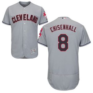 Indians #8 Lonnie Chisenhall Grey Flexbase Authentic Collection Stitched Jersey