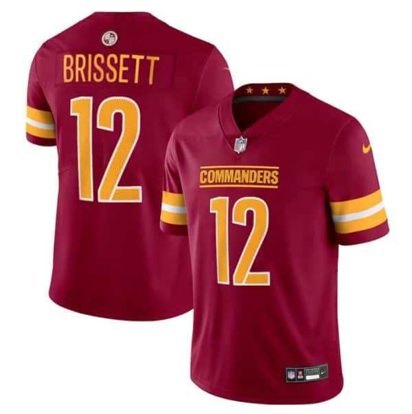 Washington Commanders #12 Jacoby Brissett Burgundy 2023 F.U.S.E. Vapor Limited Stitched Jersey