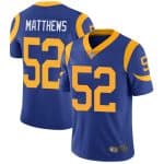 Los Angeles Rams #52 Clay Matthews Royal Blue Vapor Untouchable Limited Stitched Jersey