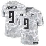 Atlanta Falcons #9 Michael Penix Jr. 2024 F.U.S.E. Arctic Camo Salute To Service Limited Stitched Jersey