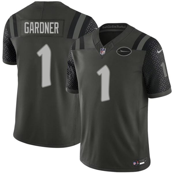 New York Jets #1 Ahmad Gardner Black 2025 F.U.S.E. ¡°Rivalries¡± Vapor Limited Football Stitched Jersey