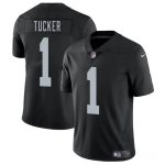 Las Vegas Raiders #1 Tre Tucker Black 2025 Vapor Stitched Jersey