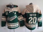 Wild #20 Ryan Suter Green Sawyer Hooded Sweatshirt Stitched Jersey