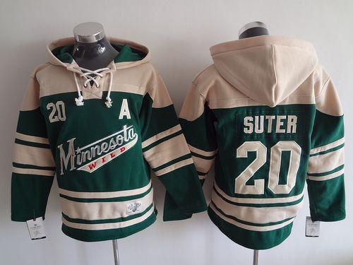 Wild #20 Ryan Suter Green Sawyer Hooded Sweatshirt Stitched Jersey