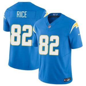 Los Angeles Chargers #82 Brenden Rice Light Blue 2024 Draft F.U.S.E. Vapor Limited Stitched Jersey