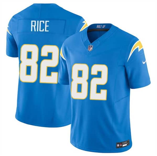 Los Angeles Chargers #82 Brenden Rice Light Blue 2024 Draft F.U.S.E. Vapor Limited Stitched Jersey