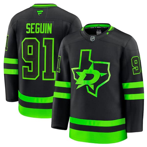 Dallas Stars #91 Tyler Seguin Black 2024-25 Alternate Stitched Jersey