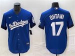 Los Angeles Dodgers #17 Shohei Ohtani Royal City Connect Cool Base With Patch Stitched Jersey